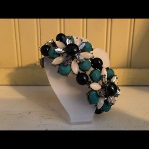 Bold floral beaded bracelet.
